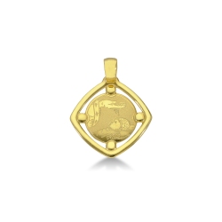 18k yellow gold baptism pendant
