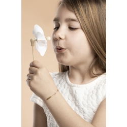 Child bracelet in 18k yellow gold with 2 dolphins 2