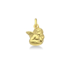 Angel pendant, 18k yellow gold