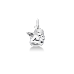 Angel pendant , 18k white gold