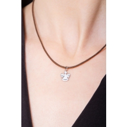 Angel with cubic zirconia in 18k white gold 2