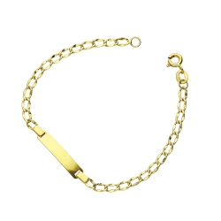 Armband gravierbar Kinder Gelbgold 750, 14 cm