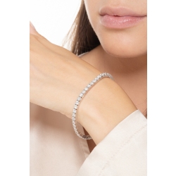 Pulsera de tenis de oro blanco y diamantes para hombre y mujere 2