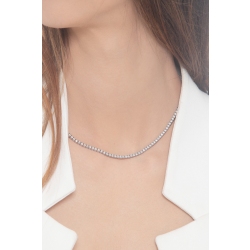 Tennis necklace in white gold 18k with diamonds 2