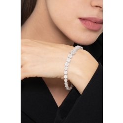 Bracelet fleurs Illusion en or blanc 18k serti de diamants 2