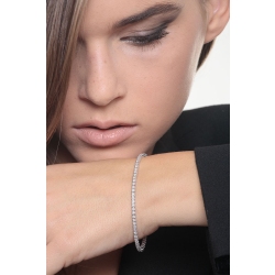 Pulsera riviere de diamantes en oro blanco 18 kilates 0,02 ct. 2