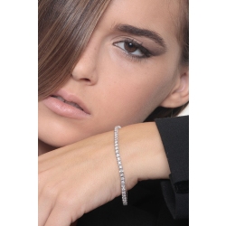 Pulsera tennis con diamantes en oro blanco 18k 0,04 ct 2