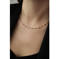 18k yellow gold necklace with spheres 2