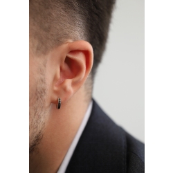 Pendientes sueltos en oro blanco 18k con diamantes negros 2