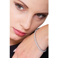 Pulsera oro blanco 18k y diamantes tennis   2