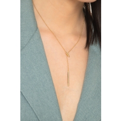 Necklace with bar in yellow gold 750 2