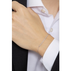 Pulsera diamantes blancos en oro blanco 18 kilates hombre 2