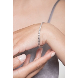 Bracelet tennis homme femme diamants or blanc 18k  2