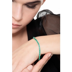 Tennisarmband Weißgold 18K mit Smaragden 2