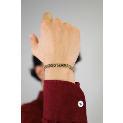 18k yellow gold brick bracelet 2