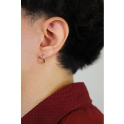 Aros en oro blanco 18k con un diámetro 1,40 cm 2