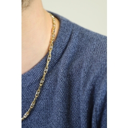 Gelbgold Weißgold 18 Karat Kette Herren 2