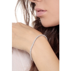 Tennis bracelet in white gold 750 with diamonds 2