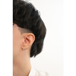 Pendiente individual para hombre en oro amarillo de 18k 2