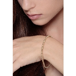 Bracciale in oro giallo 18k con palline godronate grandi 2