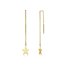 Earrings pendant in yellow gold 18k