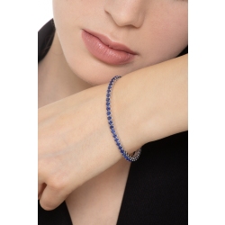 Bracelet tennis avec saphirs bleus en or blanc 18k  2