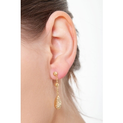 Drop earrings in yellow gold 18k 2