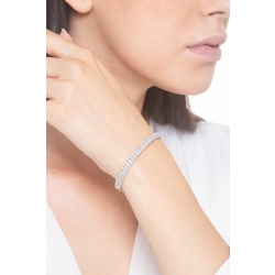 Spring groumette bracelet in white gold 18k with diamonds 2