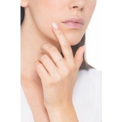 Solitaire ring Valentino Model with diamond 0,04 ct white gold 18k  2