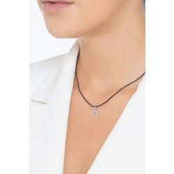 Pendentif avec lettre initiale D or blanc 2