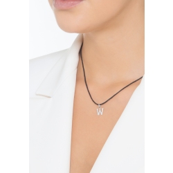 Colgante con inicial W oro blanco 18 quilates 2
