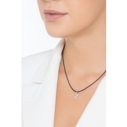 Pendant with initial letter Z uppercase in 18k white gold 2