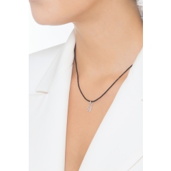 Pendant with initial letter A in italic in 18k white gold 2