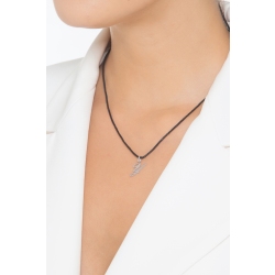 Pendant with initial letter Y in italic in 18k white gold 2