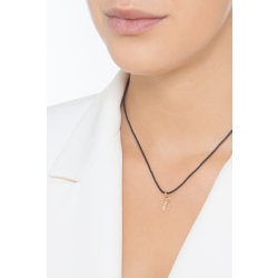 Ciondolo con lettera iniziale E corsivo in oro giallo 18k 2