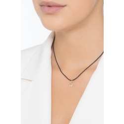 Pendant with initial letter W in italic in 18k yellow gold 2