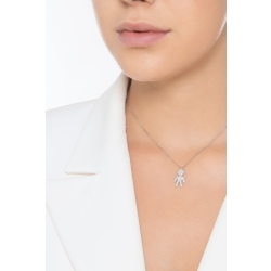 Kette aus Weißgold 18K mit Kind aus Diamanten 2