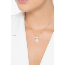 750 white gold little girl diamond necklace 2