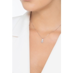 Collier avec pendentif garçon en or blanc 18k en diamants 2
