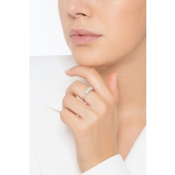 Weißgold-Antragsring mit drei Diamanten 2