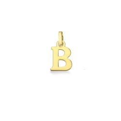 Pendentif avec la lettre initiale B en or jaune 18 carats