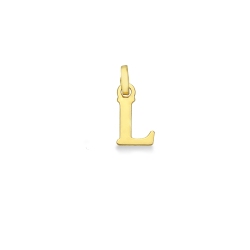 Pendentif avec la lettre initiale L en or jaune 18 carats