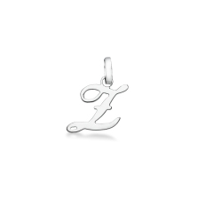 Pendant with initial letter Z in italic in 18k white gold