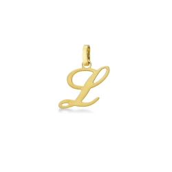 Pendentif avec initiale L en or jaune 18