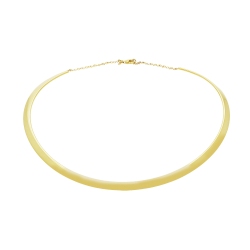 Collier choker rigide en or jaune 18k