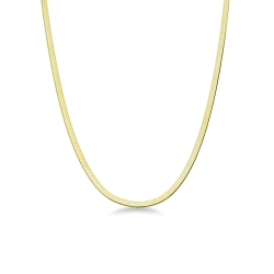 Flache Schlagenkette Gelbgold 18K