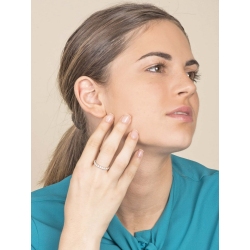 Bague d'éternité or blanc 18k avec diamants 2