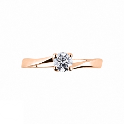 18k rose gold solitaire setting