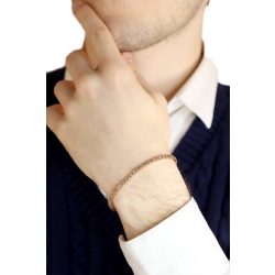 Bracelet tennis en or rose 18k avec diamants bruns 2