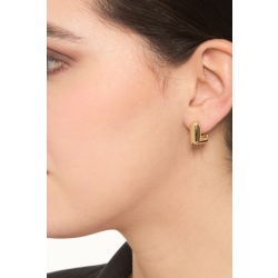 Pendientes cuadrados en oro amarillo 750 2
